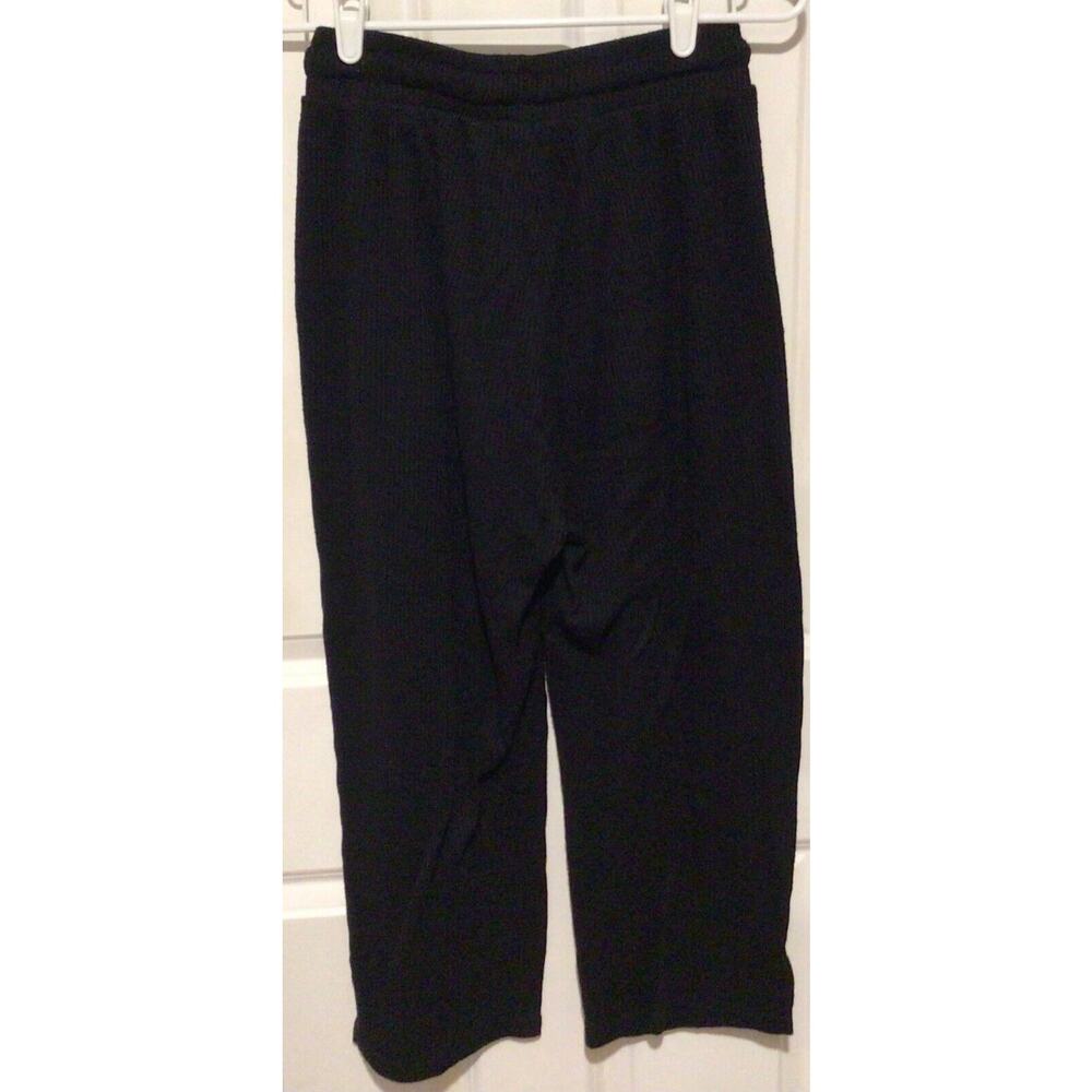 Gymshark Black Ribbed Relaxed Leg Yoga Pants Women’s Size Small - Read Details - Picture 3 of 3